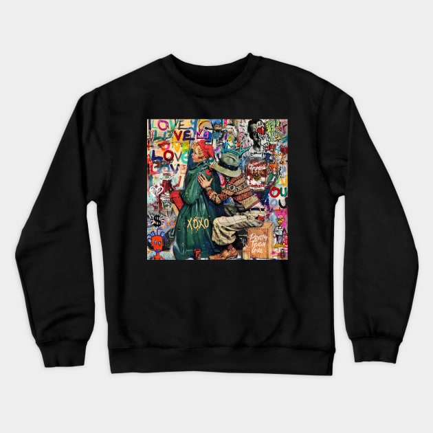 Kids in Love pop art Crewneck Sweatshirt by christian@heltsort.com